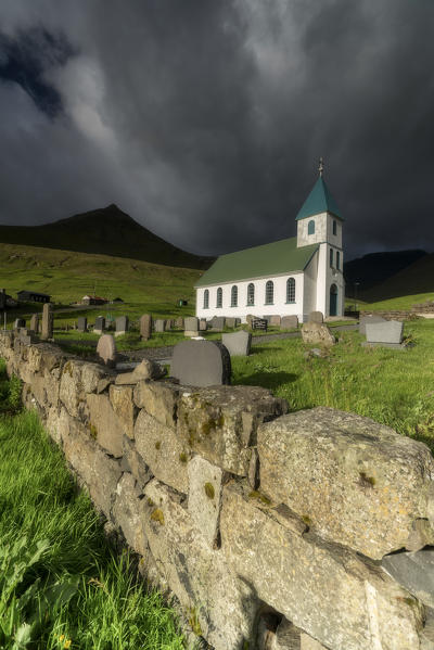 Church of Gjogv, Eysturoy island, Faroe Islands, Denmark