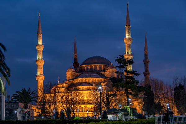 Blue Mosque by night,Istanbul, Turkey,Turkish
