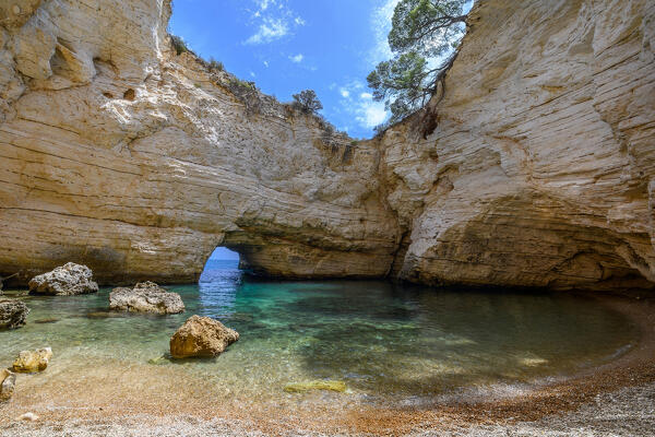 Grotta sfondata (broken cave),Vieste, Gargano,Puglia,Italy,Europe