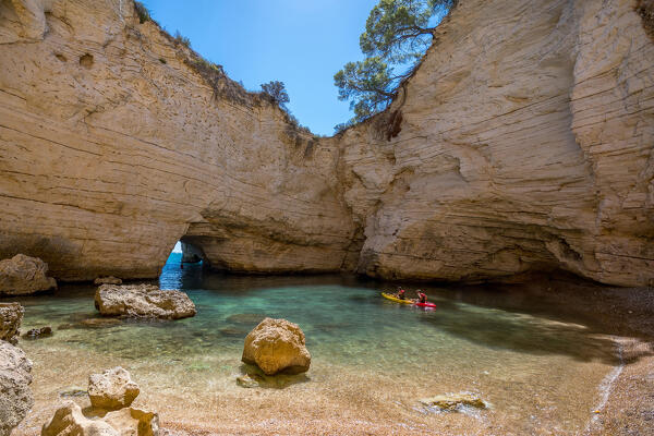 Grotta sfondata (broken cave),Vieste, Gargano,Puglia,Italy,Europe