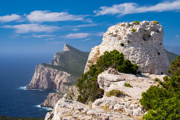 Torre della Pegna,Capo Caccia, Alghero, Sassari province, Sardinia, Italy, Europe.