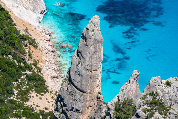 Detail of Cala Goloritzè rocks, Baunei, Nuoro province, Sardinia, Italy, Europe.