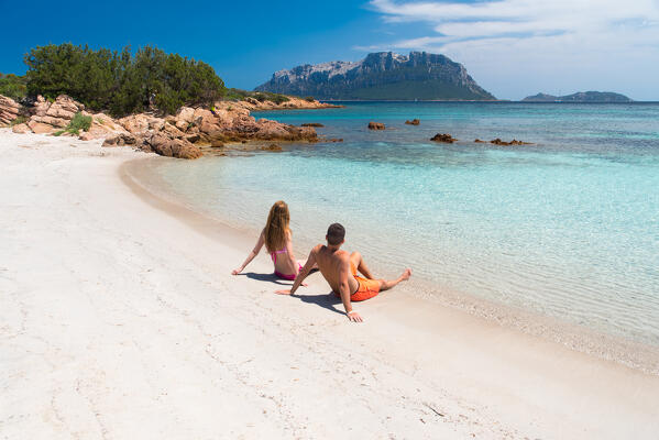 Relax on Tre Sorelle beach, Olbia, Sassari province,Sardinia, Italy,Europe.