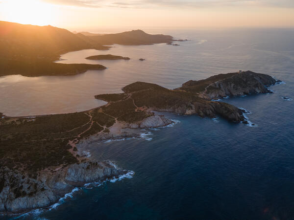 Capo Malfatano sunset, Teulada, Cagliari province, Sardinia, italy, europe, 