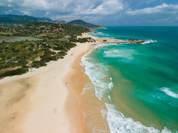 Su Giudeu beach, Chia,Domus De Maria, Cagliari province, Sardinia, italy, europe.