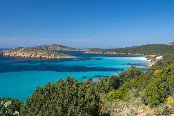 Tuerredda beach, Teulada, Cagliari province, Sardinia, italy, europe.