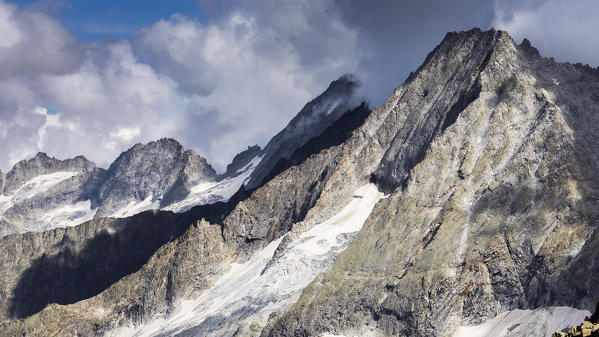 a view of some peaks into the Natural Park Adamello Brenta, Trento province, Trentino Alto Adige, Italy