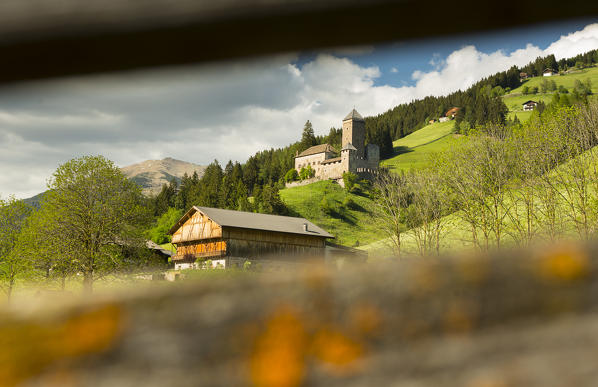 a view of the Castle of Burg Reinegg in Sarntal, Bolzano province, South Tyrol, Trentino Alto Adige, Italy
