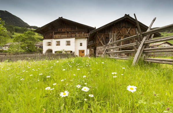 the typical old country house in Sarntal, Bolzano province, South Tyrol, Trentino Alto Adige, Italy