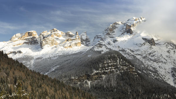 sunset on the Brenta Group, Trento province, Trentino Alto Adige, Italy