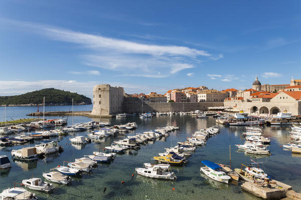 The tourist port (old port) of Dubrovnik (Dubrovnik, Dubrovnik-Neretva county, Dalmatia region, Croatia, Europe)