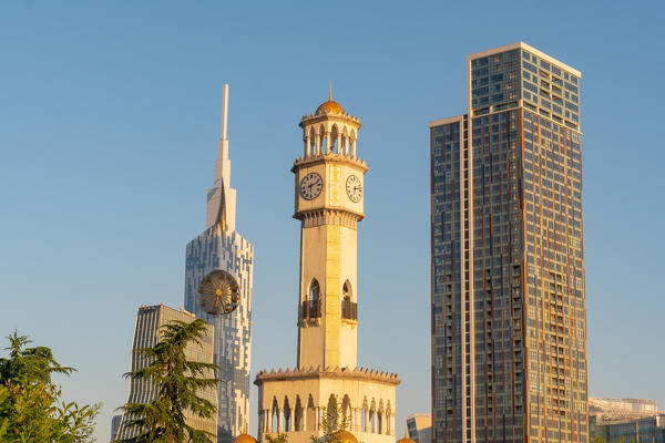 Chacha tower and the skyline in the background. Batumi, Agiara region, Georgia.