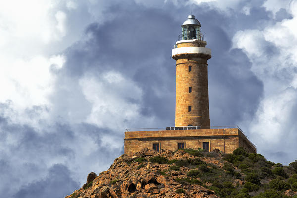 Lighthouse of Capo Sandalo, San Pietro Island, Sud Sardegna province, Sardinia, Italy, Europe.