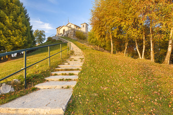 Top of Bisbino mount, Como province, Lombardy, Italy, Europe