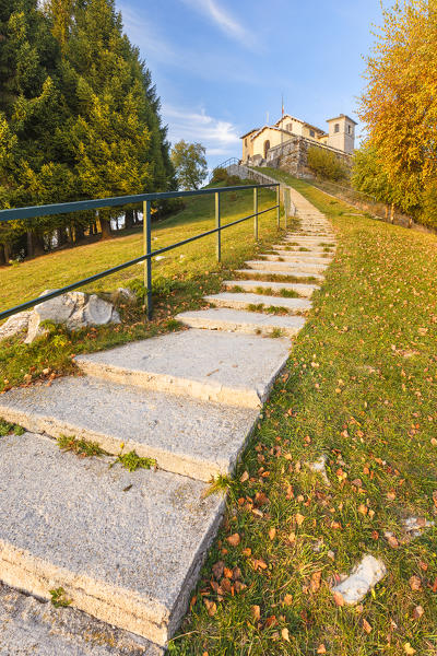 Top of Bisbino mount, Como province, Lombardy, Italy, Europe