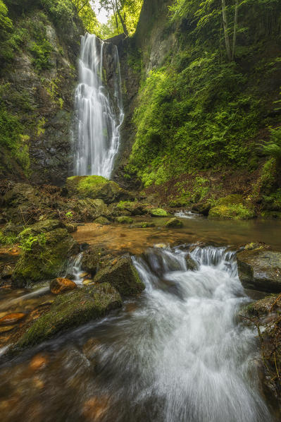 Pesegh waterfall, Brinzio, Varese province, Lombardy, Italy, Europe