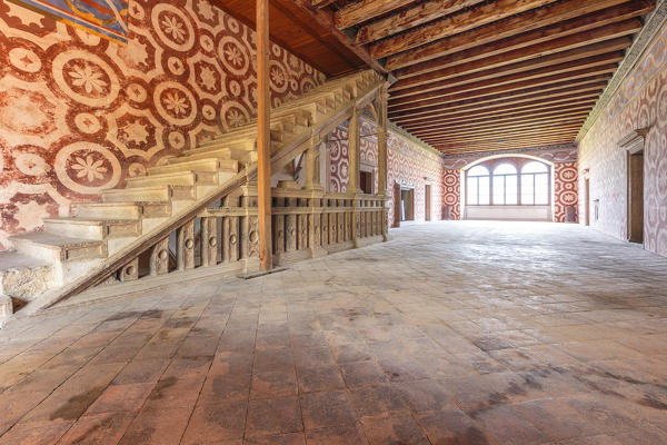 Inside of Nanno castle, Nanno, Ville d'Anaunia, Non valley, Trento province, Trentino Alto Adige, Italy, Europe