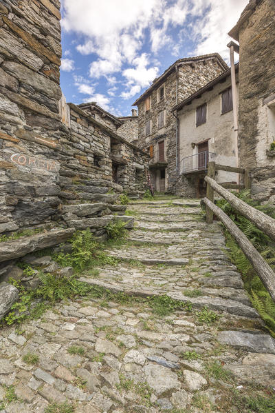 Dasile village, Piuro, Chiavenna valley, Sondrio province, Lombardy, Italy, Europe