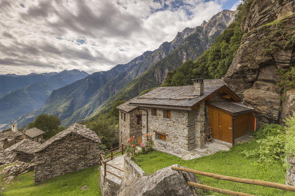 Dasile village, Piuro, Chiavenna valley, Sondrio province, Lombardy, Italy, Europe