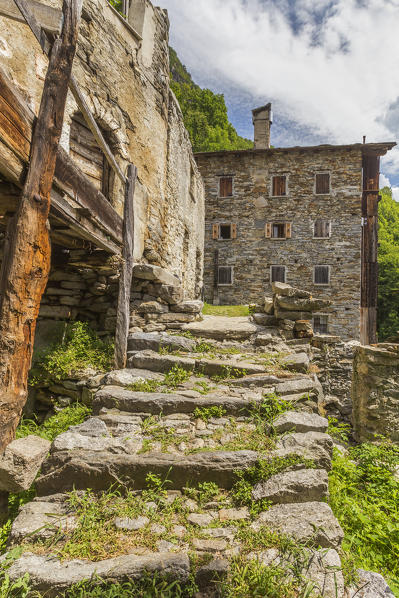 Savogno village, Piuro, Chiavenna valley, Sondrio province, Lombardy, Italy, Europe