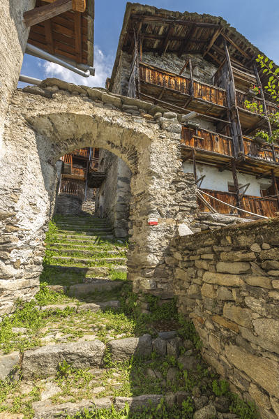 Savogno village, Piuro, Chiavenna valley, Sondrio province, Lombardy, Italy, Europe