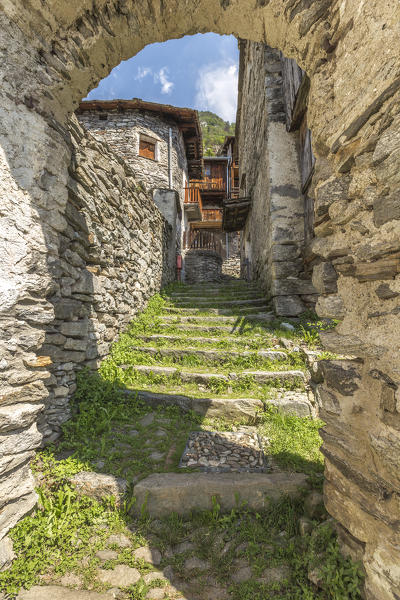 Savogno village, Piuro, Chiavenna valley, Sondrio province, Lombardy, Italy, Europe