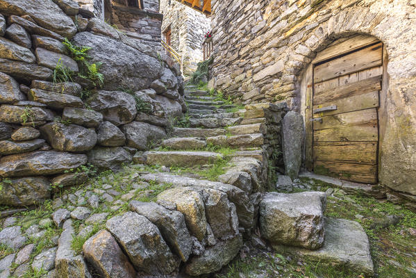 Savogno village, Piuro, Chiavenna valley, Sondrio province, Lombardy, Italy, Europe