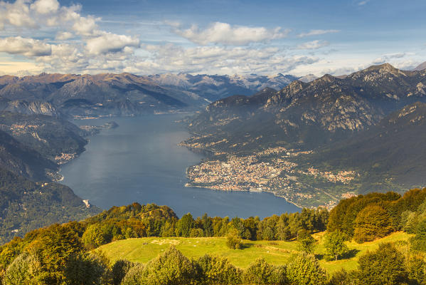 A view of lake Como (ramo di Lecco) from Sev refuge, Corni di Canzo mountains, Valbrona, Como and Lecco province, Lombardy, Italy, Europe