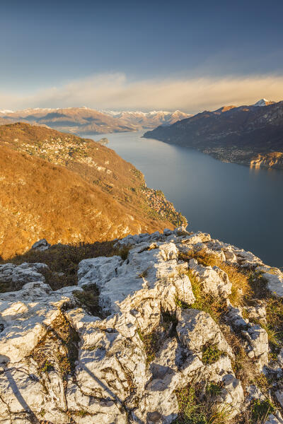 Morning lights on lake Como (ramo di Lecco), Barni, Como province, Lombardy, Italy, Europe