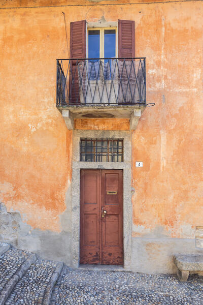 Details of a colorful house along the 