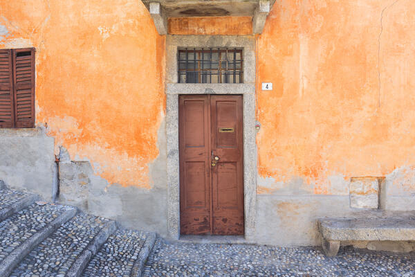Details of a colorful house along the 