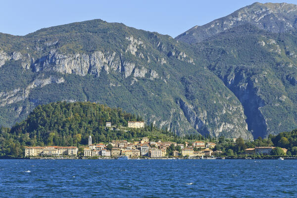 A view of Bellagio Town and lake Como from Griante lake front, 