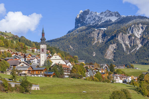 St. Peter village (San Pietro), Funes valley, South Tyrol, Trentino Alto Adige, Bolzano province, Italy, Europe