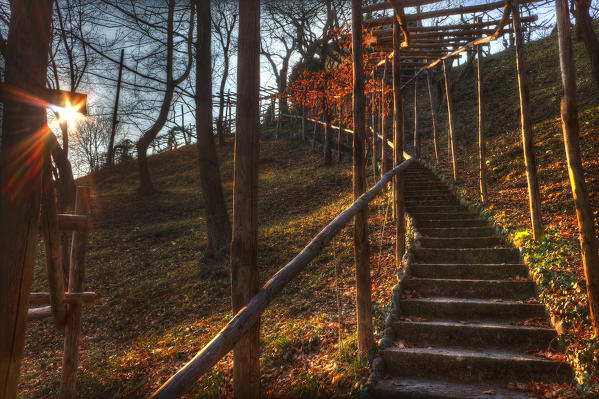 The ornithological station of Costa Perla. Barro mount park, Lecco province, Brianza, Lombardy, Italy, Europe