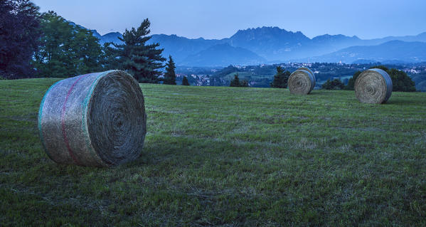 Dusk on Lecco mountains, Lecco province, Brianza, Lombardy, Italy, Europe