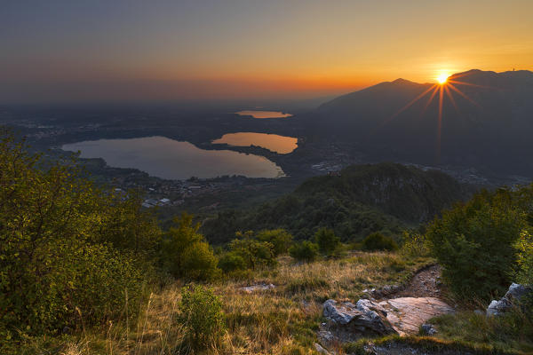 Panorama of Brianza, Lecco province, Brianza, Lombardy, Italy, Europe
