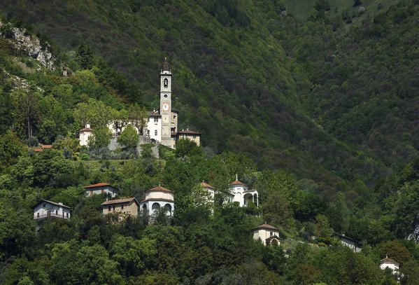 Sanctuary Beata Vergine del Soccorso of Ossuccio, lake como, Como province, Lombardy, Italy, Europe