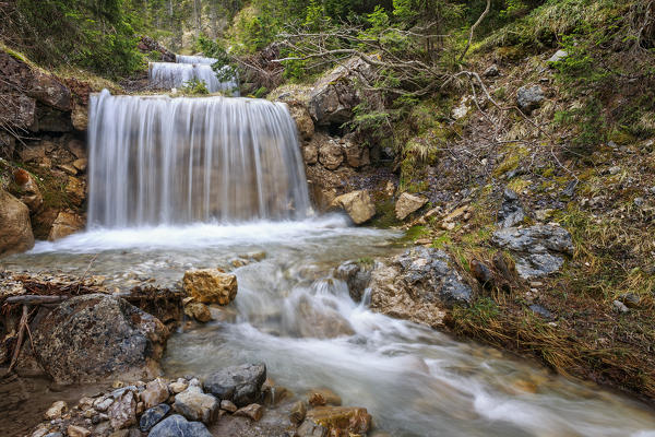 Rio Kaserill, park Puez, Funes valley, Bolzano province, South Tyrol region, Trentino Alto Adige, Italy, Europe