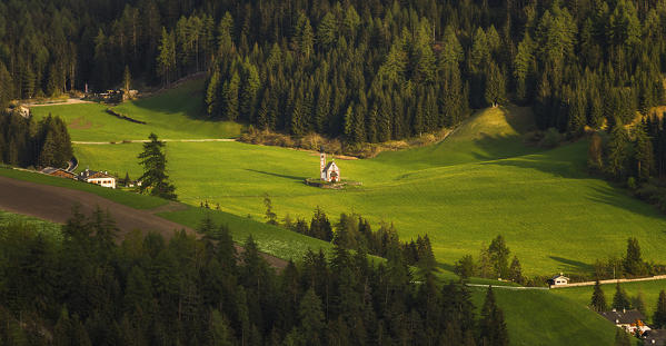 Church of San Giovanni in Ranui, Santa Magdalena, Funes valley, South Tyrol region, Trentino Alto Adige, Bolzano province, Italy, Europe