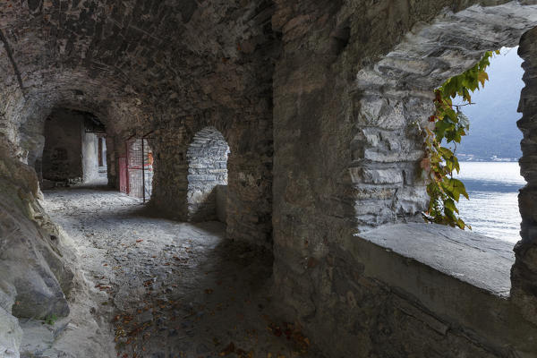 Ancient passage to Ponte della Civera, Nesso, lake Como, Como province, Lombardy, Italy, Europe