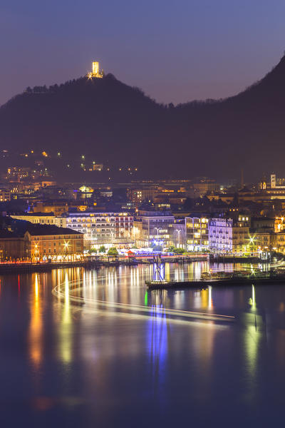 Lights of Como, lake Como, Lombardy, Italy, Europe