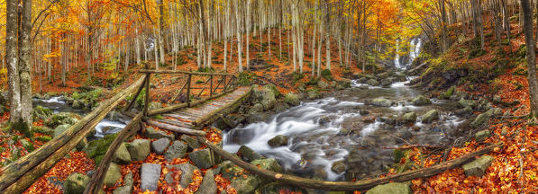 Dardagna waterfalls, Corno Alle Scale Regional Park, Lizzano in Belvedere, Bologna province, Emilia Romagna, Italy, Europe