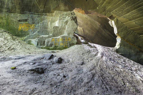 Cave of molera stone, valle del lanza, Malnate, Varese province, Lombardy, Italy, Europe