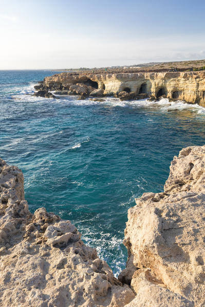 Cyprus, Ayia Napa, The sea caves at Cape Greco