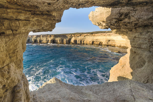 Cyprus, Ayia Napa, The sea caves at Cape Greco