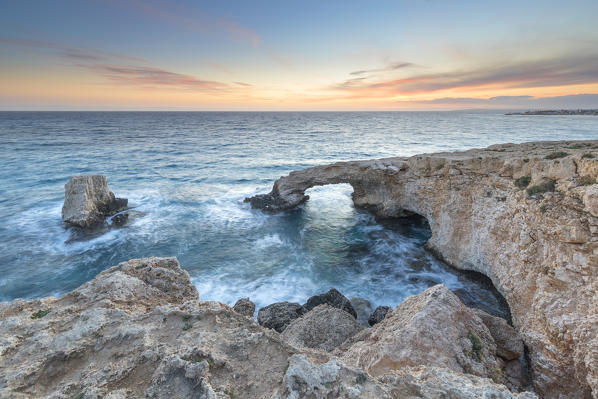Cyprus, Ayia Napa, Cape Greco, view of the Love Bridge 