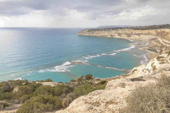 Cyprus, Limassol, Episkopi, view of Zapalo Bay, also known as the bay of Tripitis