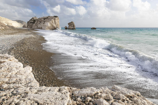 Cyprus, Paphos, Petra tou Romiou also known as Aphrodite’s Rock 
