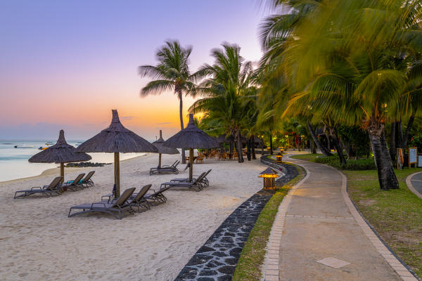 The beach of the Beachcomber Paradis Hotel, Le Morne Brabant Peninsula, Black River (Riviere Noire), Mauritius (PR)
