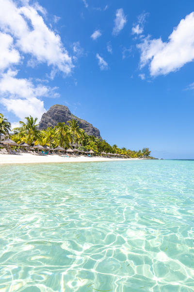 The beach of the Beachcomber Paradis Hotel, Le Morne Brabant Peninsula, Black River (Riviere Noire), Mauritius (PR)